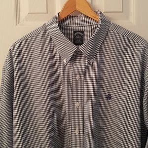 Brooks Brothers Button Down Shirt 2XL Navy Plaid